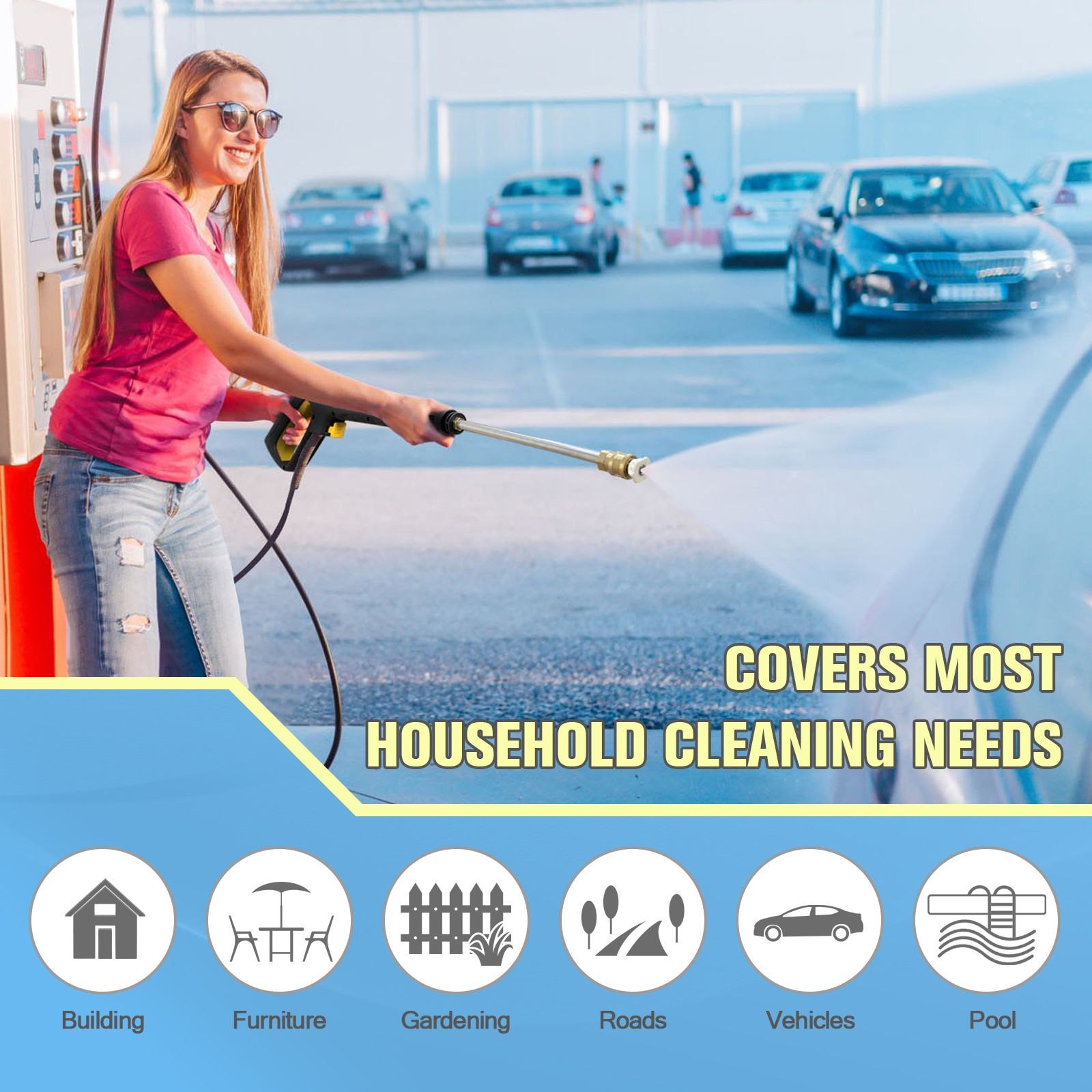 4200PSI 2.0GPM High Pressure Power Washer Portable Electric Cleaner Machine