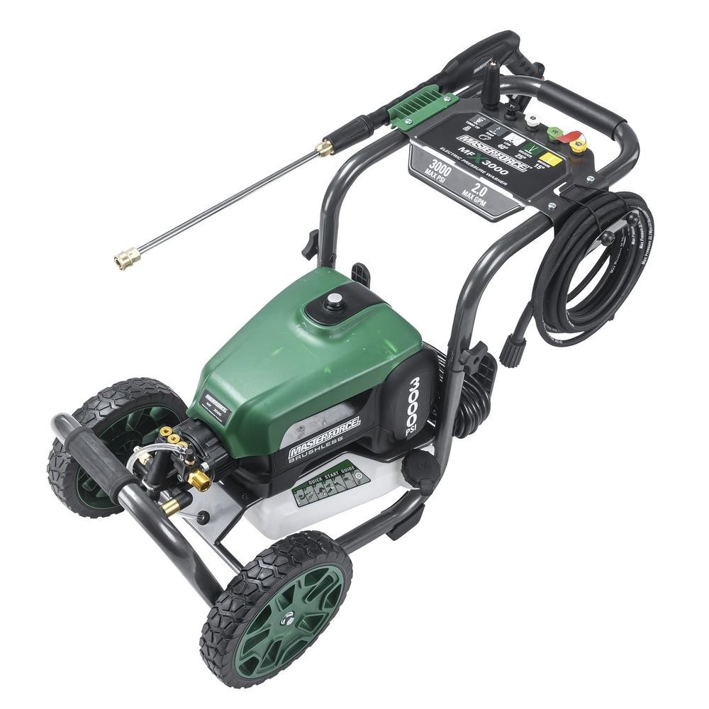 3000PSI 2.0 Max GPM 14 Amp Corded Electric Pressure Washer Wheelbarrow Cleaner