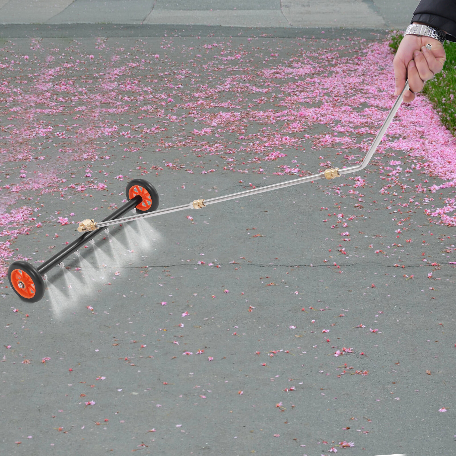 22″ Pressure Power Washer Undercarriage Under Car Cleaner Water Broom w/7 Nozzle