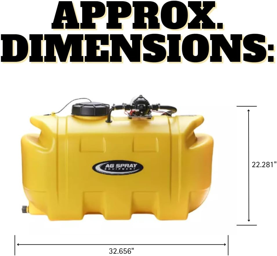 25 Gallon Gold Spot Sprayer | Prime Pump (60 PSI) | 2.2 GPM 12V Diaphragm | Delu