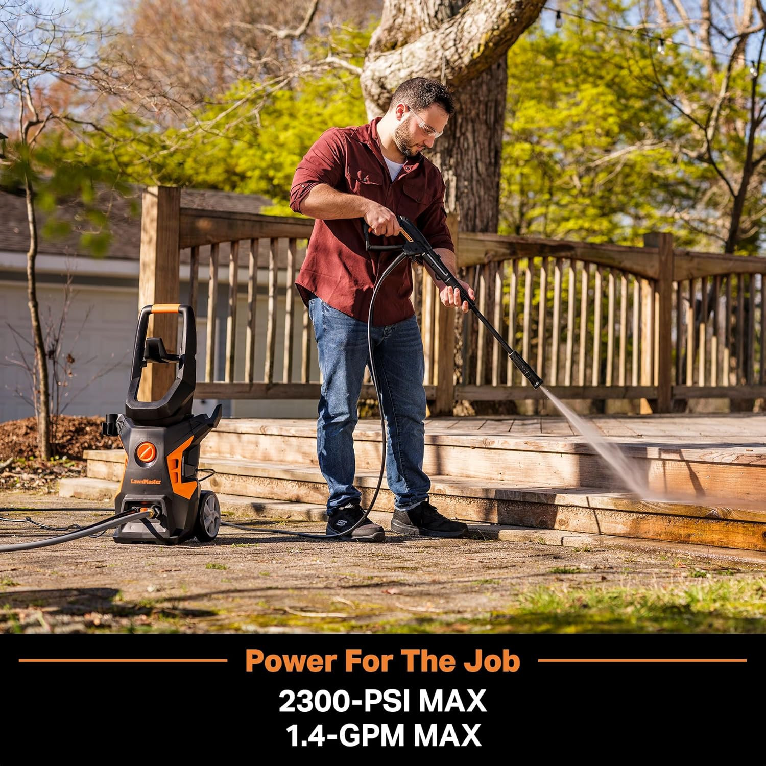 LT506-2000A Electric Pressure Washer 2300 PSI with Detergent Bottle, 13 Amp