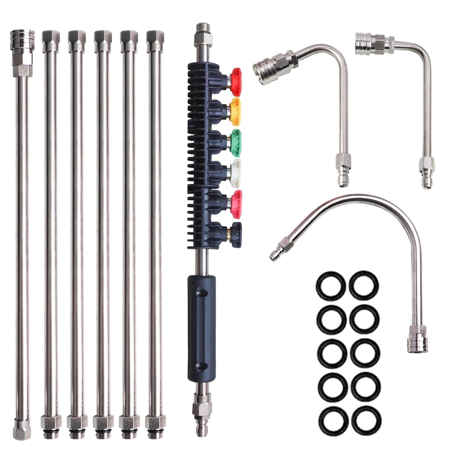 Xiny Tool Pressure Washer Extension Wand, 10 Pack 120 inches, Stainless Steel