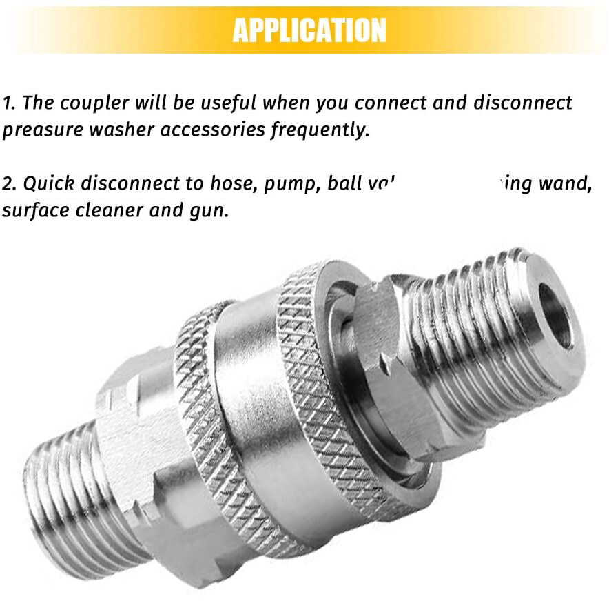 3/8’’ Male Thread Fitting Pressure Washer Adapter Set Quick Connect Kit 5000 PSI