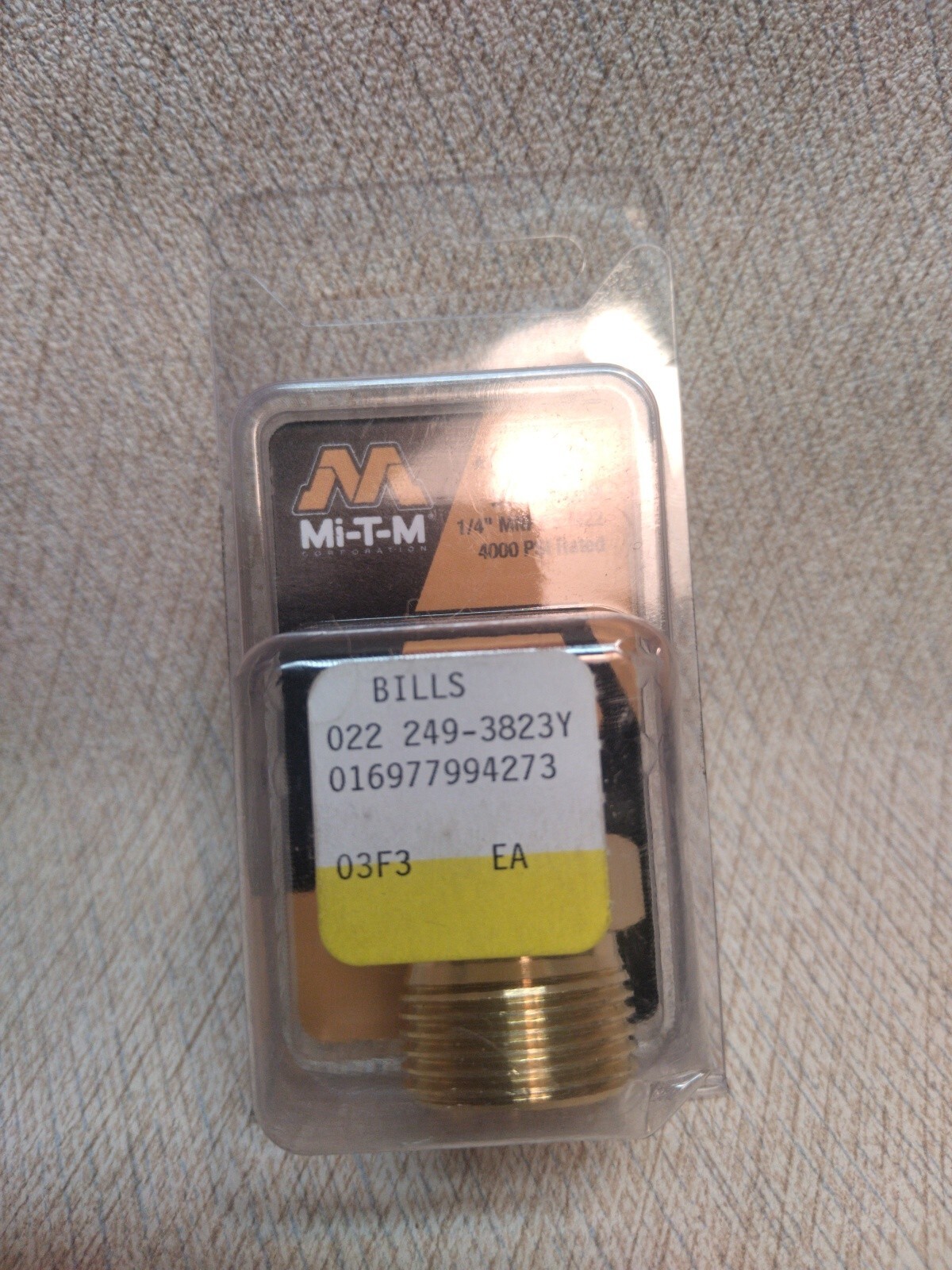 1/4-Inch Male Pressure Washer Screw Nipple