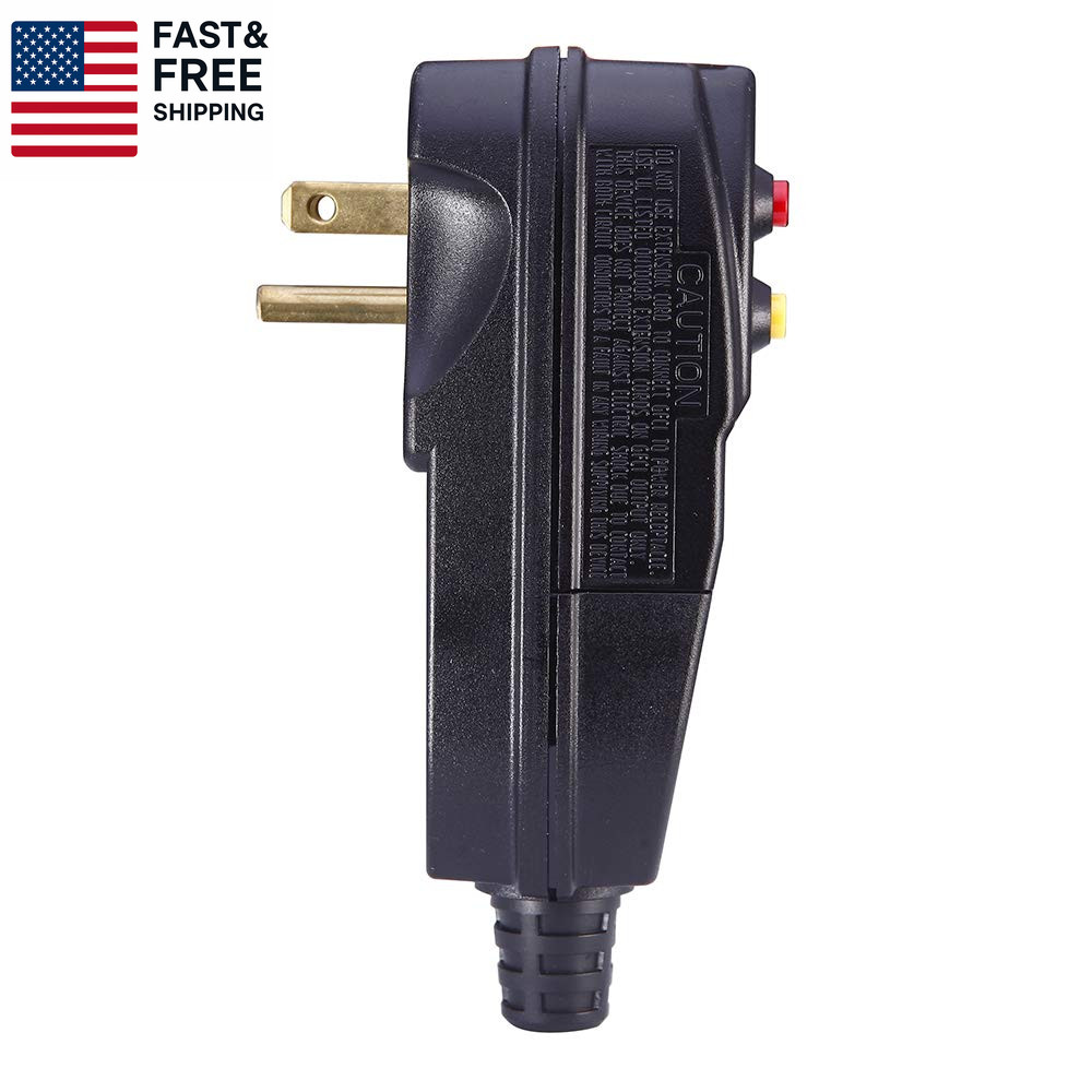 Replacement GFCI Plug for Pressure Washer Pool Pump 15Amp 3 Prong Circuit Break