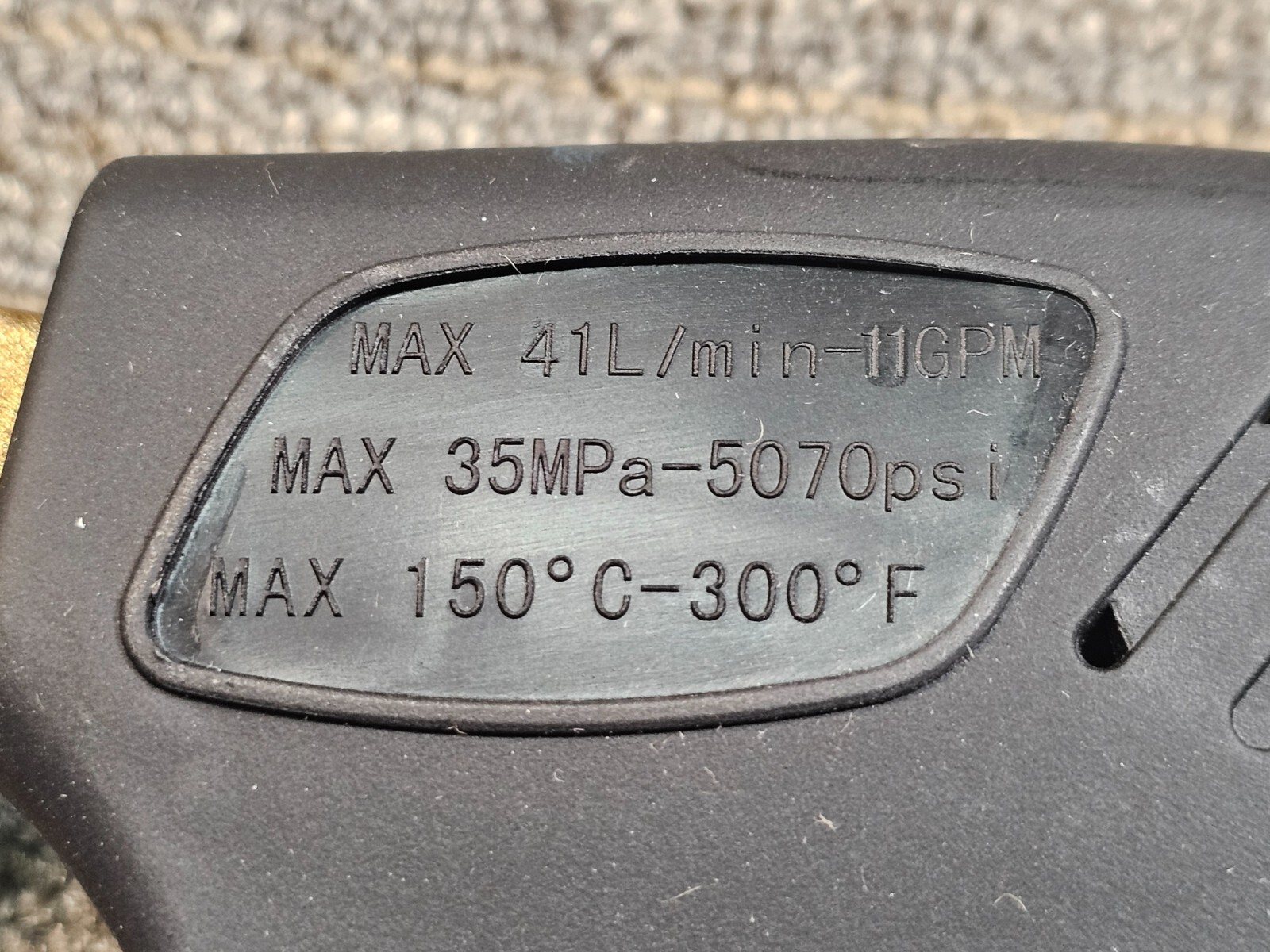 Pressure Washer Trigger Lock Spray Gun Max 35Mpa-5070 PSI, Max 41L/min 11 GPM
