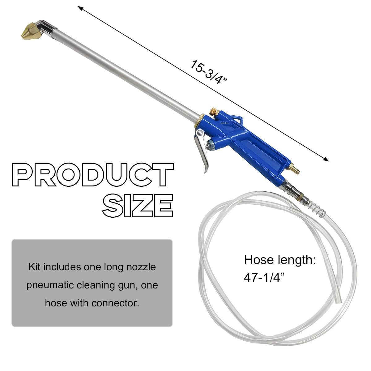 Gasedin Air Blow Gun Pneumatic Engine Cleaning with 4Ft Hose, Aluminum…