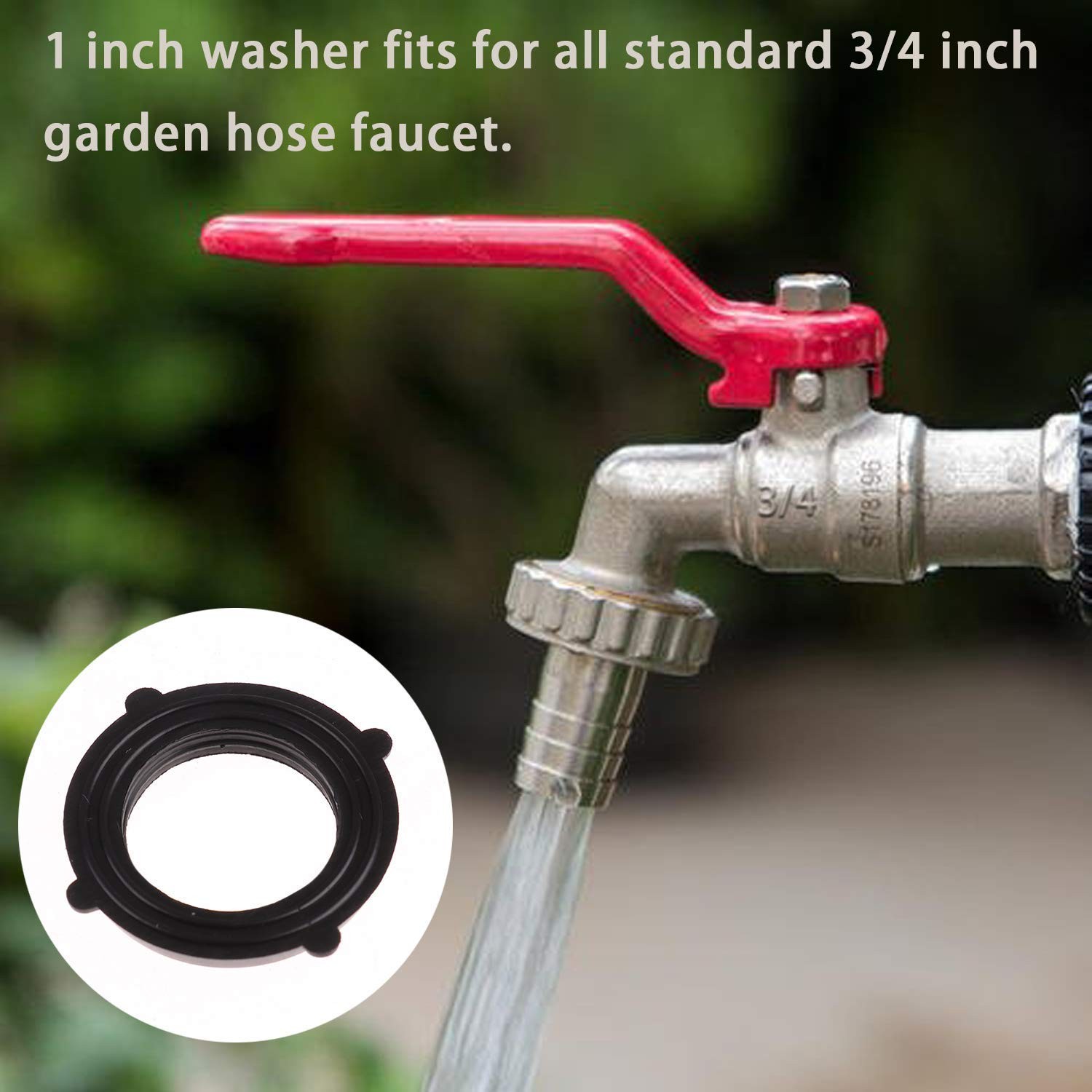 50 Pack Garden Hose Washers, Fit All ¾” Standard Water Hose Washers and Fauce…