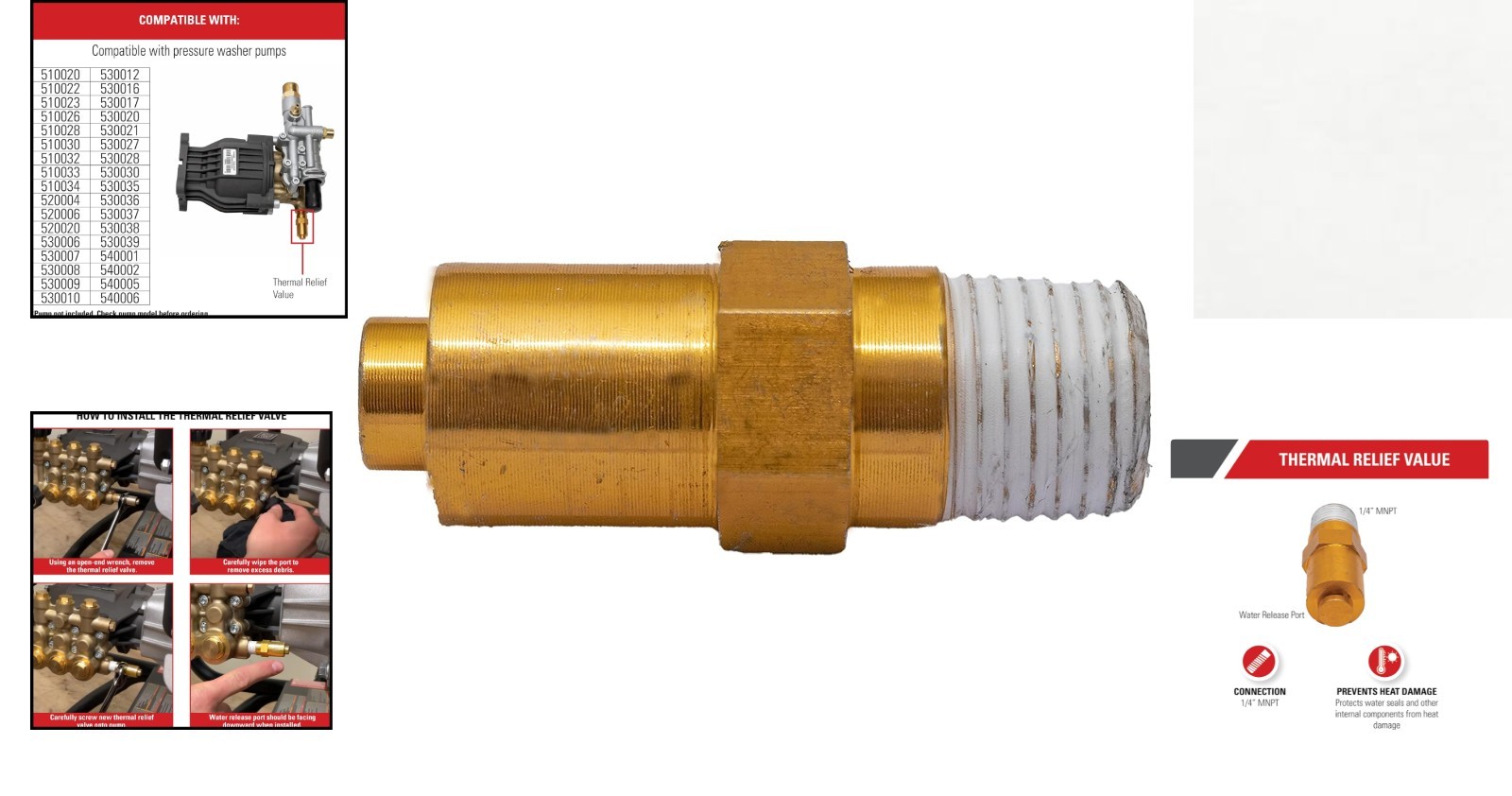 Restore Your Pressure Washer with Genuine Gold Thermal Relief Valve Replacement