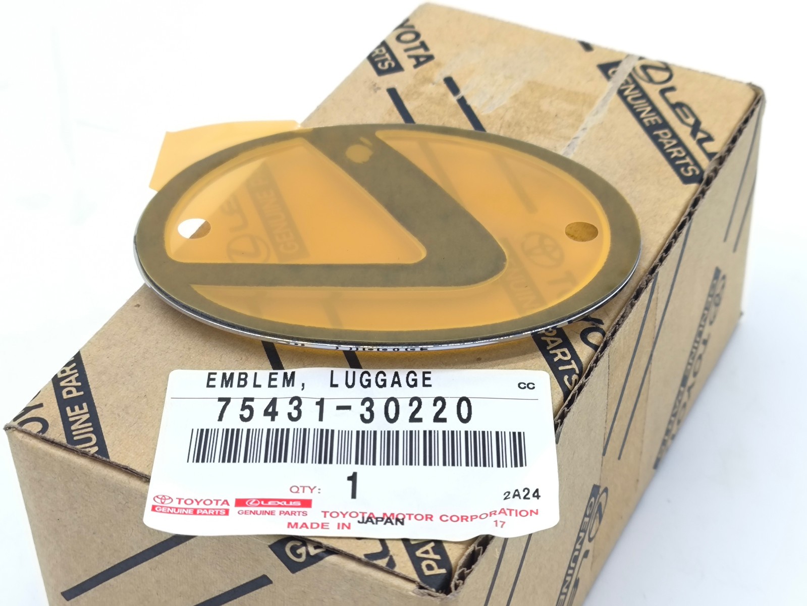7543130220 NEW GENUINE FOR LEXUS GS300 400 430 1999-05 CHROME REAR TRUNK EMBLEM