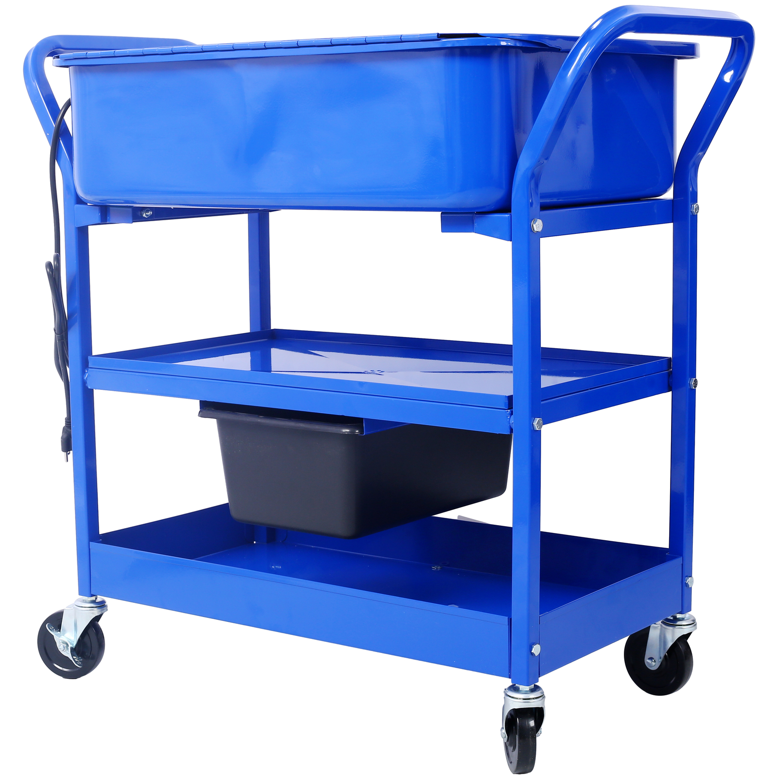Mobile Parts Washer 20 Gallon Portable Cleaner for Use w/ Water Based Cleaning