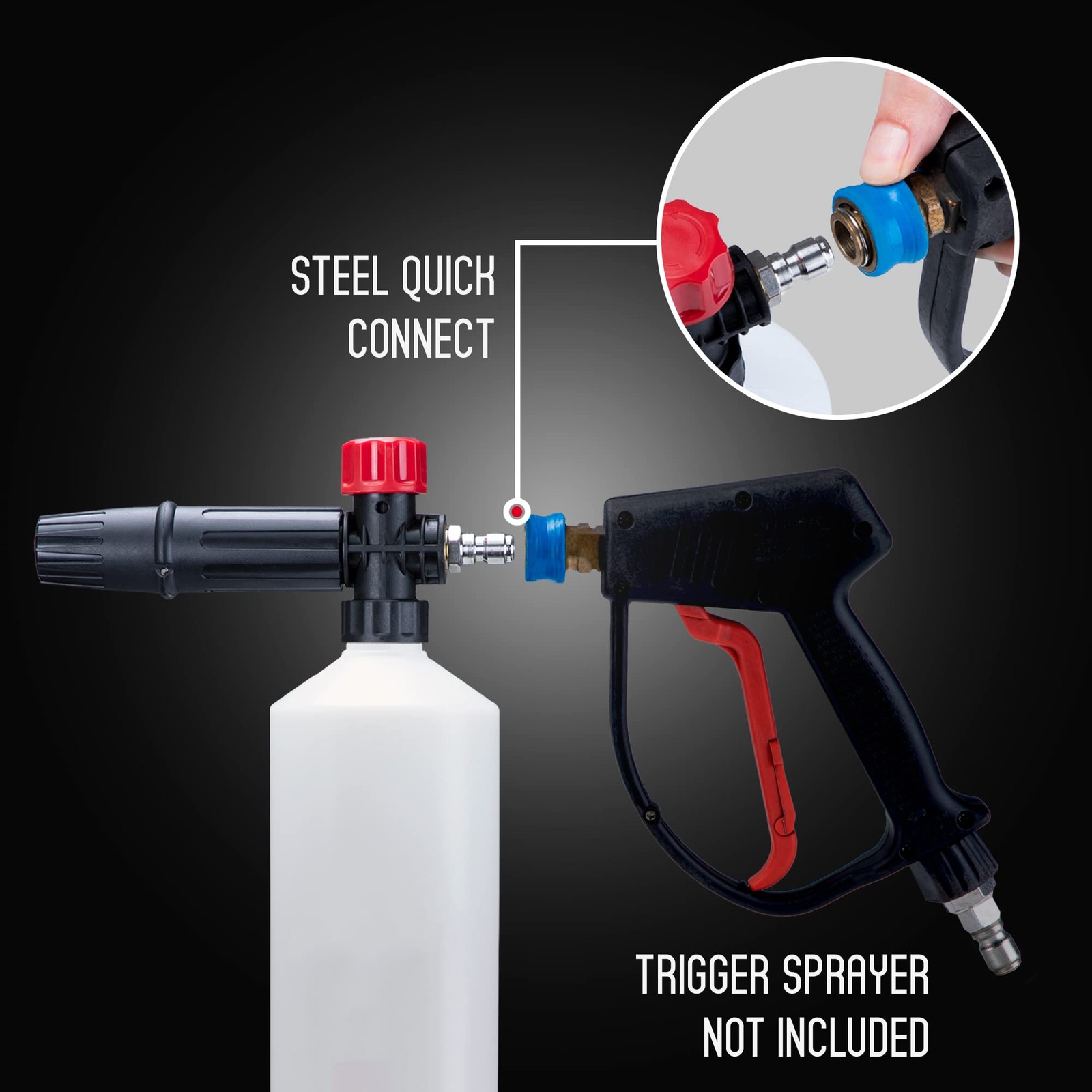 Suds Lab F2 Super Wash Foam Cannon, Adjustable Foam Nozzle, Quick Connect to …