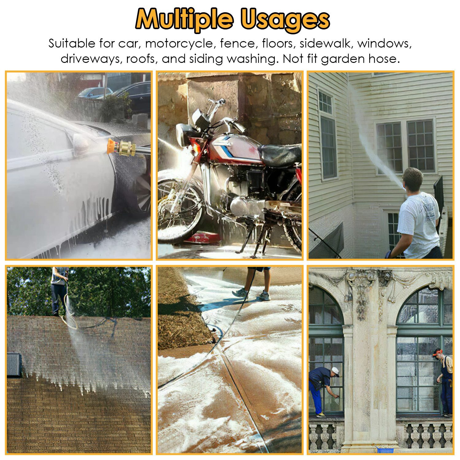 Electric Pressure Washer 4200 PSI High Pressure 1.85GPM Power Washer Cleaning