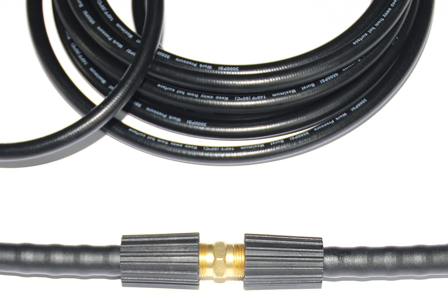 3000 PSI 35FT 1/4-inch High Pressure Washer Hose with Adapter,3000PSI Extensi…