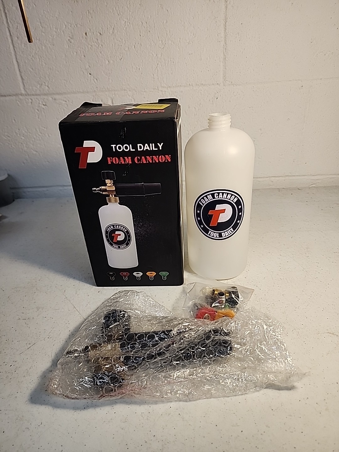 Tool Daily B07HC898GM 1L Foam Cannon with 5 Pressure Nozzle Tips