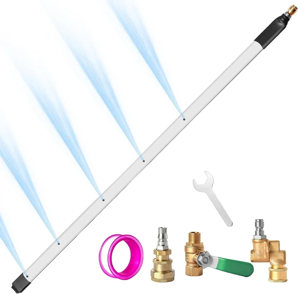 39″ Pro Radiator Cleaning Wand Kit–Radiator Cleaner Tool with 5 Spray Nozzles +