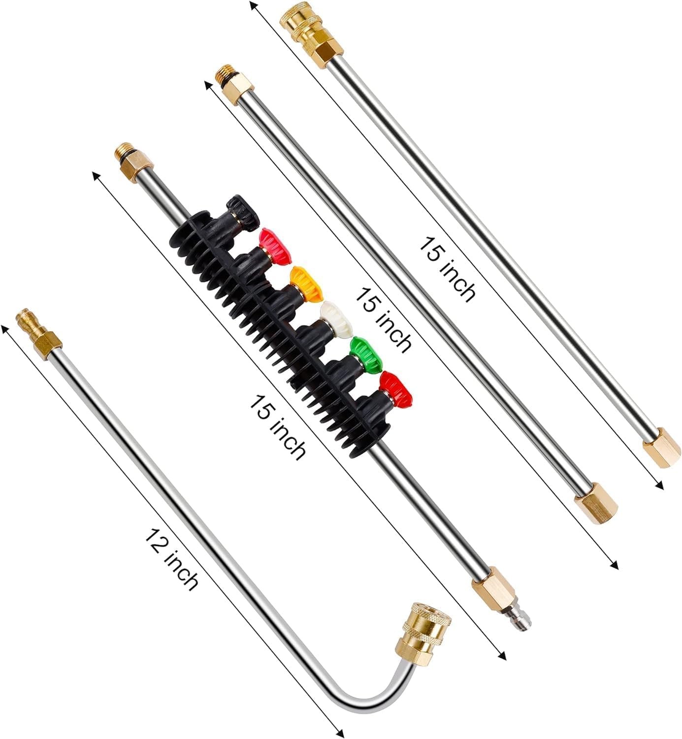 Pressure Washer Extension Wand Set, Power Washer Replacement Lance with 6 Spr…