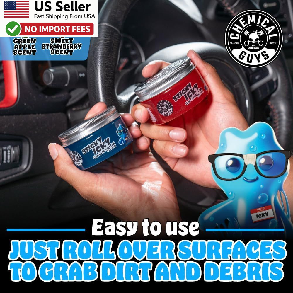 Chemical Guys Sticky Icky Car Cleaning Gel Strawberry Dust Cleaner 4 Pack USA
