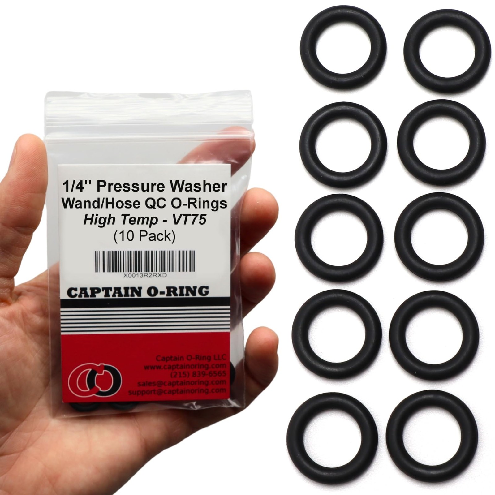 Power Pressure Washer ORings for 1/4″ Quick Coupler, High Temperature Viton …