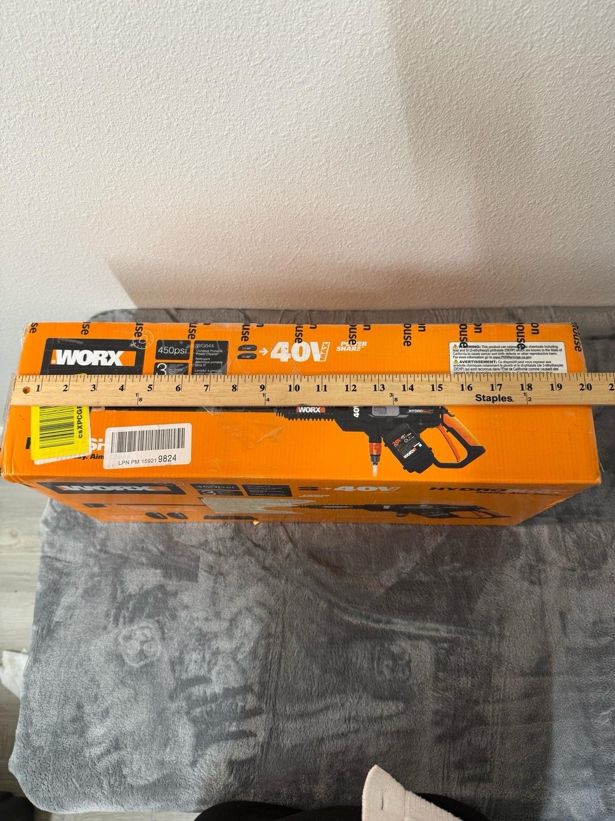 WORX HYDRO SHOT Portable Power Washer, Cleaner. 20Volt. WG629.1 With Battery.