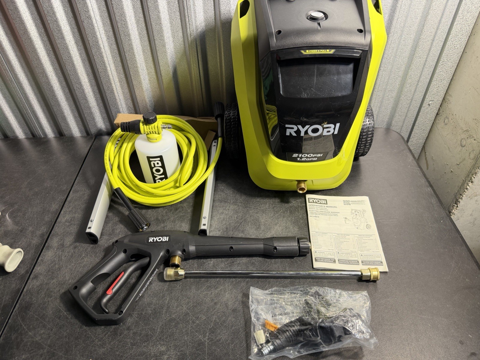 NEW RYOBI 2100 PSI 1.2 GPM Electric Cold Water Pressure Washer RY142012