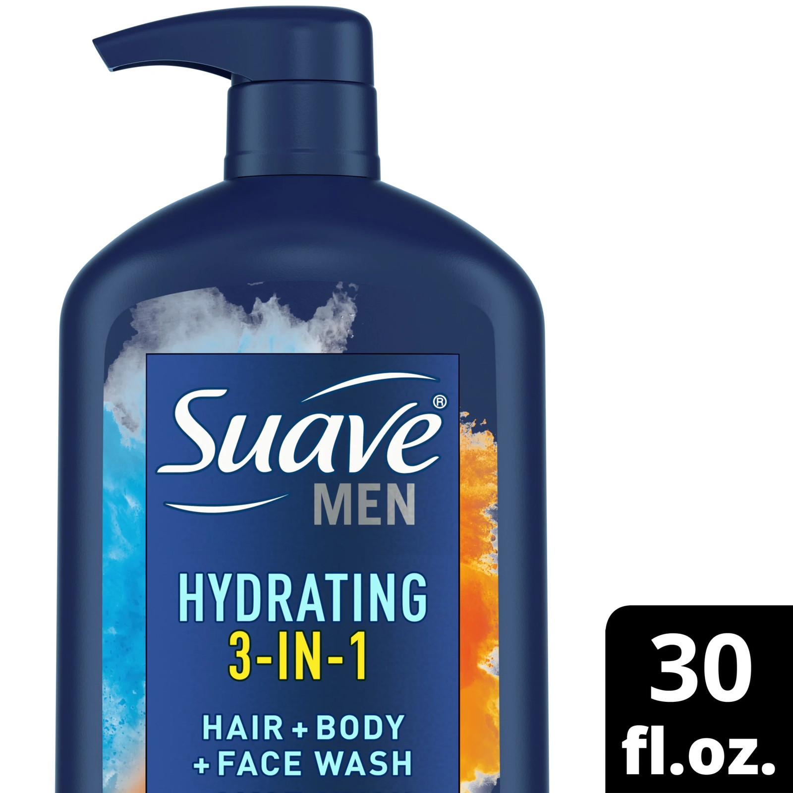 Men 3 in 1 Mens Body Wash, Hair, Face and Body Wash, Hydrating, Citrus & Musk, 3