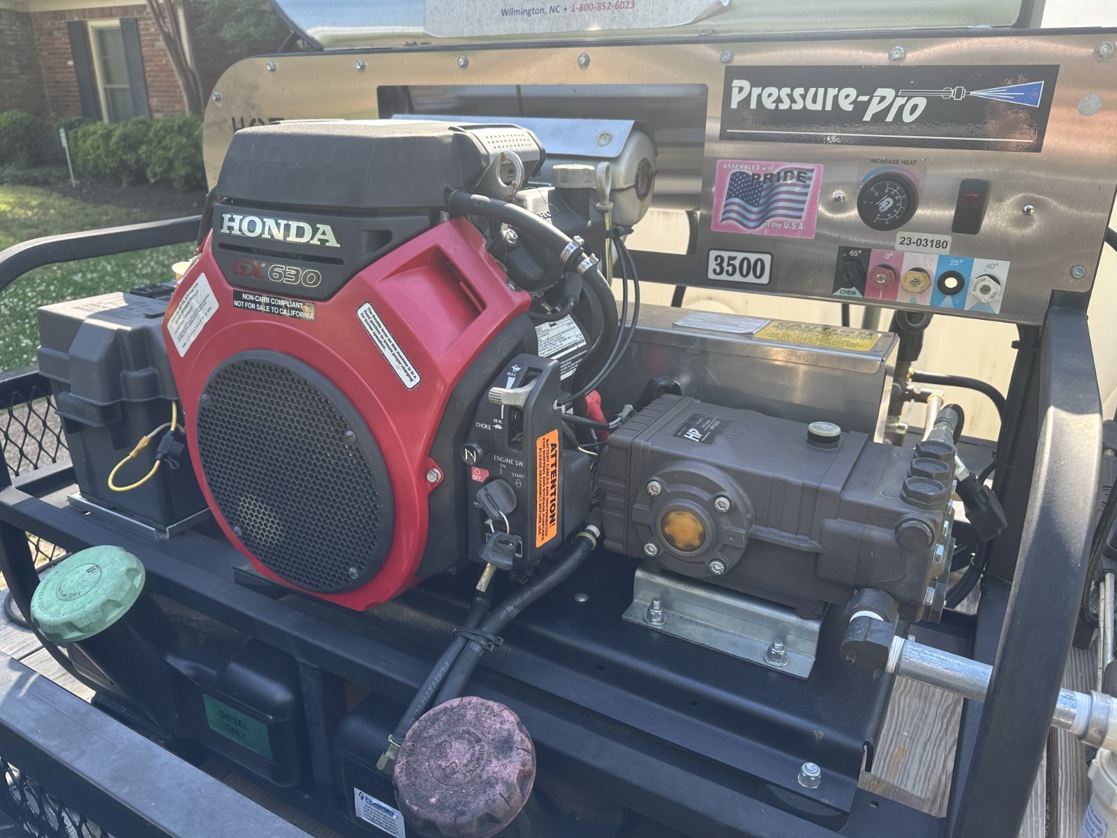 Pressure washing trailer