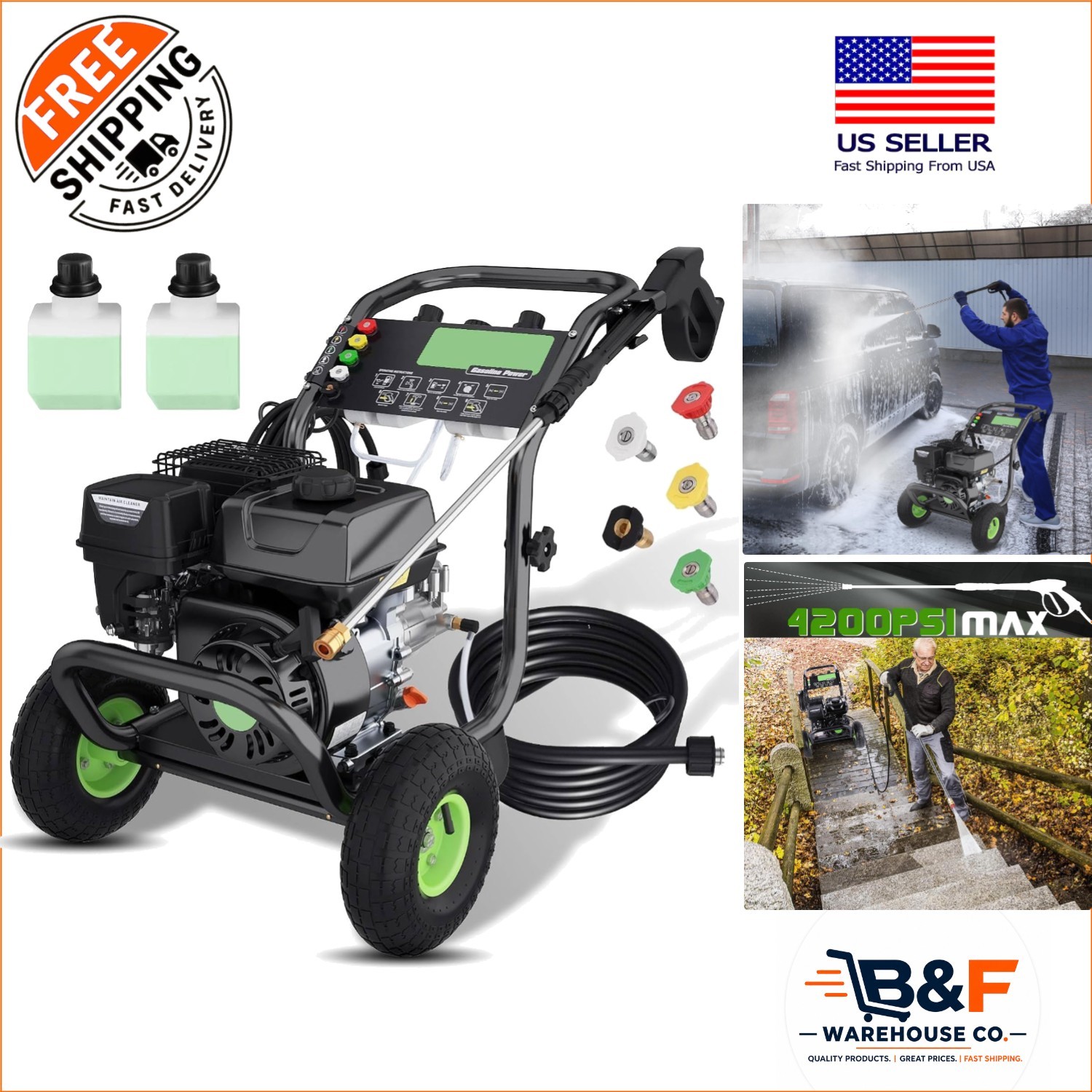 Environmental Compliant 4200PSI Gas Pressure Washer – Safe, Powerful Cleaning