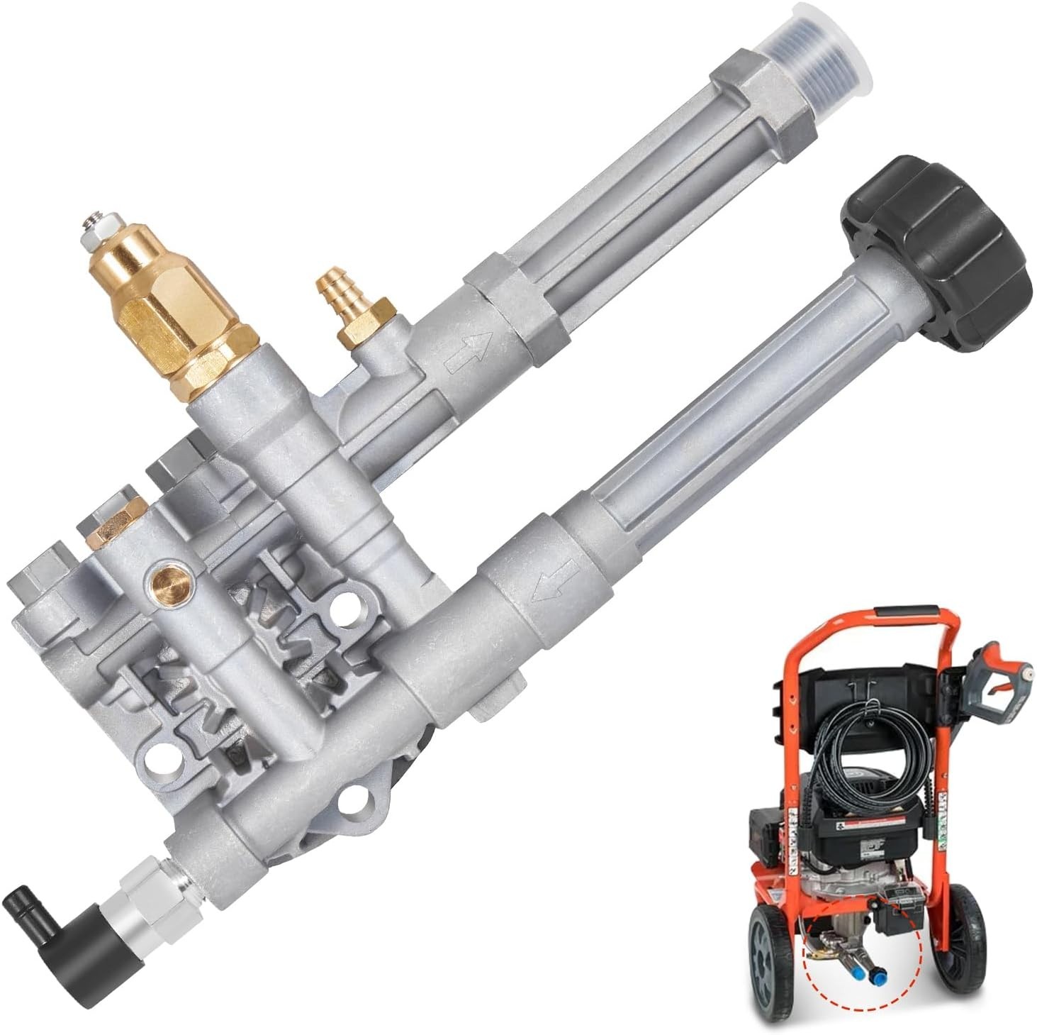 Replacement Pump Head Kit for RMW/SRMW Series Pressure Washers
