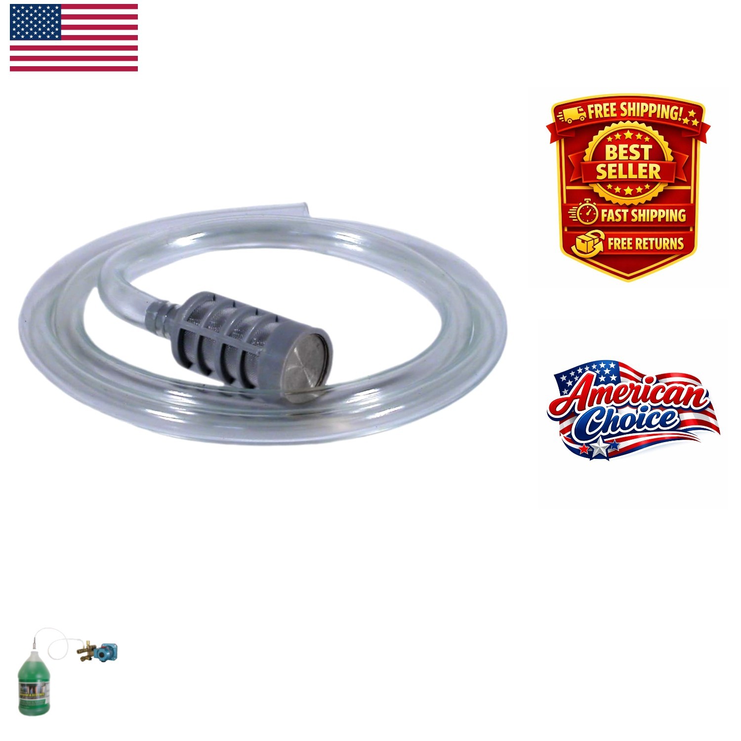 Essential 3ft Pressure Washer Soap Tube with Low Pressure Suction Filter