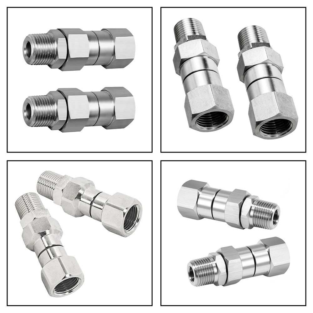 Stainless Steel 360 Degree Swivel Connector for High Pressure Car Wash 4000 PSI