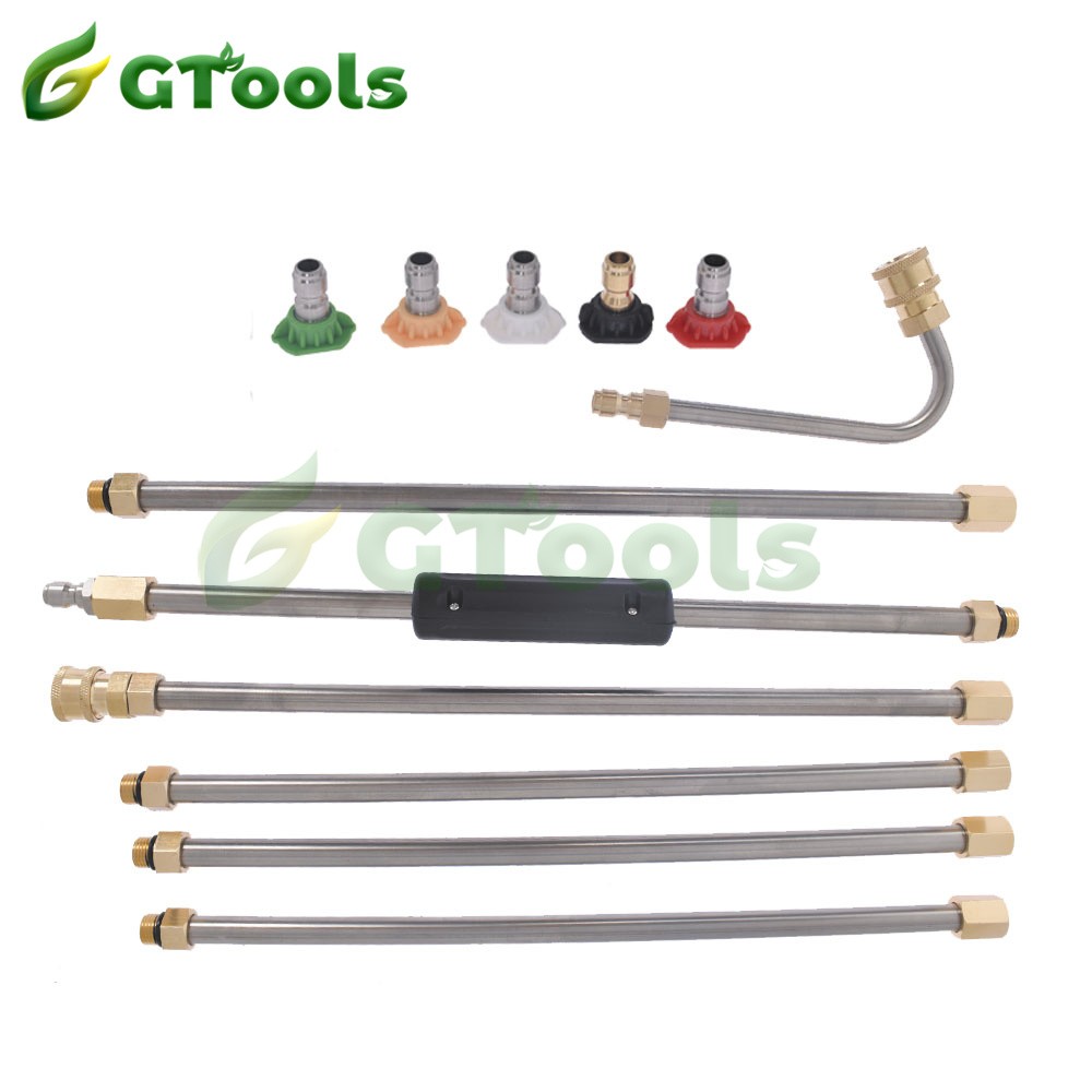 Washer Extension Wand 4000PSI Set 5 Cleaner Nozzle Hose Kit High Pressure New