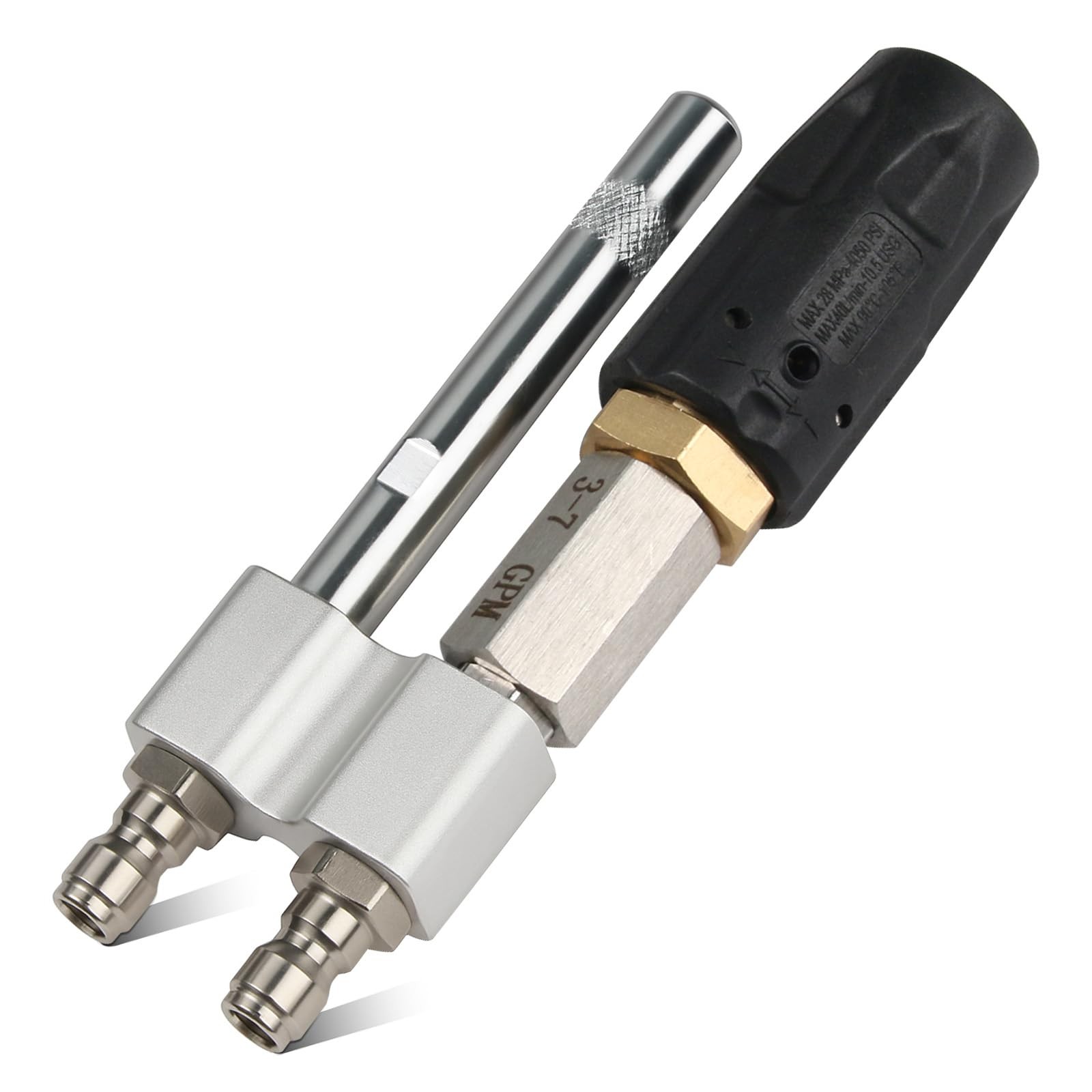 M5 Twist Nozzle for Pressure Washer Adjustable Long Range Shooter Tip 3-7 GPM…