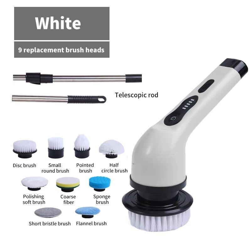 Electric Cleaning Brush 2-gear Electric Rotary Floor Scrubber Wireless Cordless