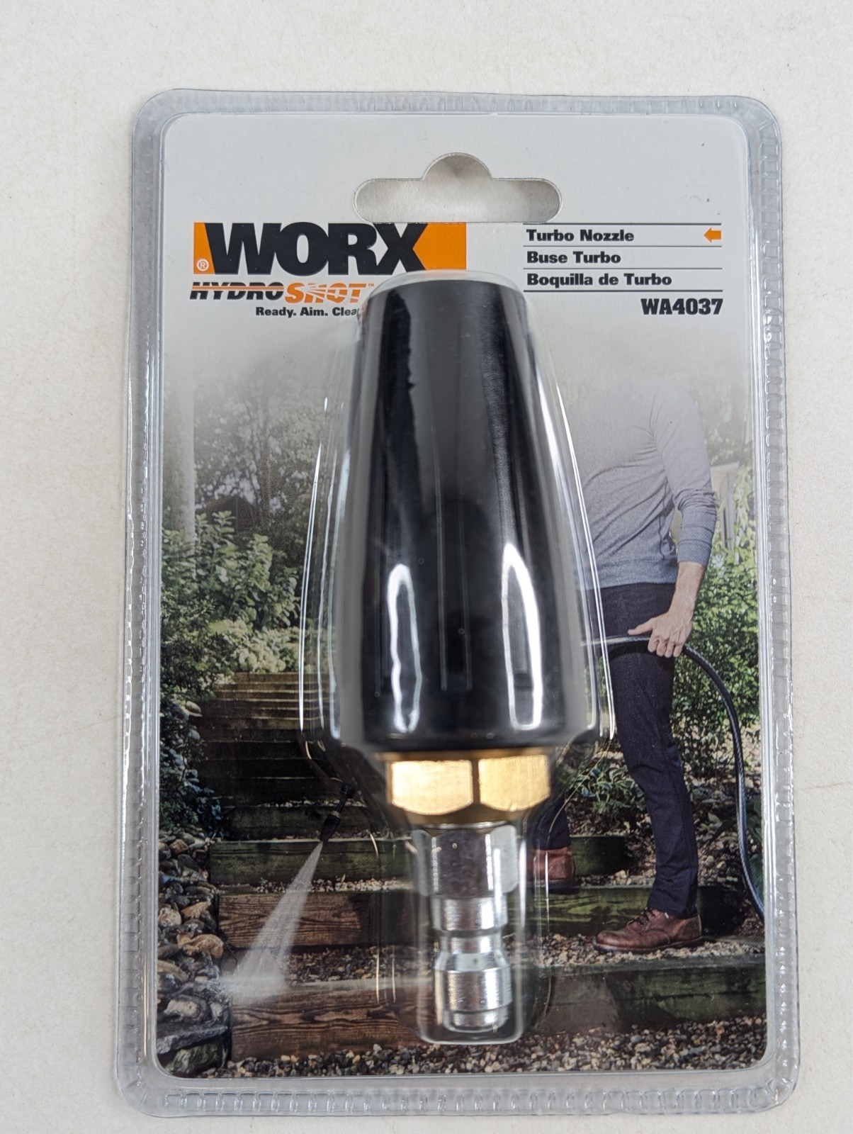 WORX Hydroshot Turbo Nozzle WA4037 Accessory for Portable Pressure Cleaner -NEW