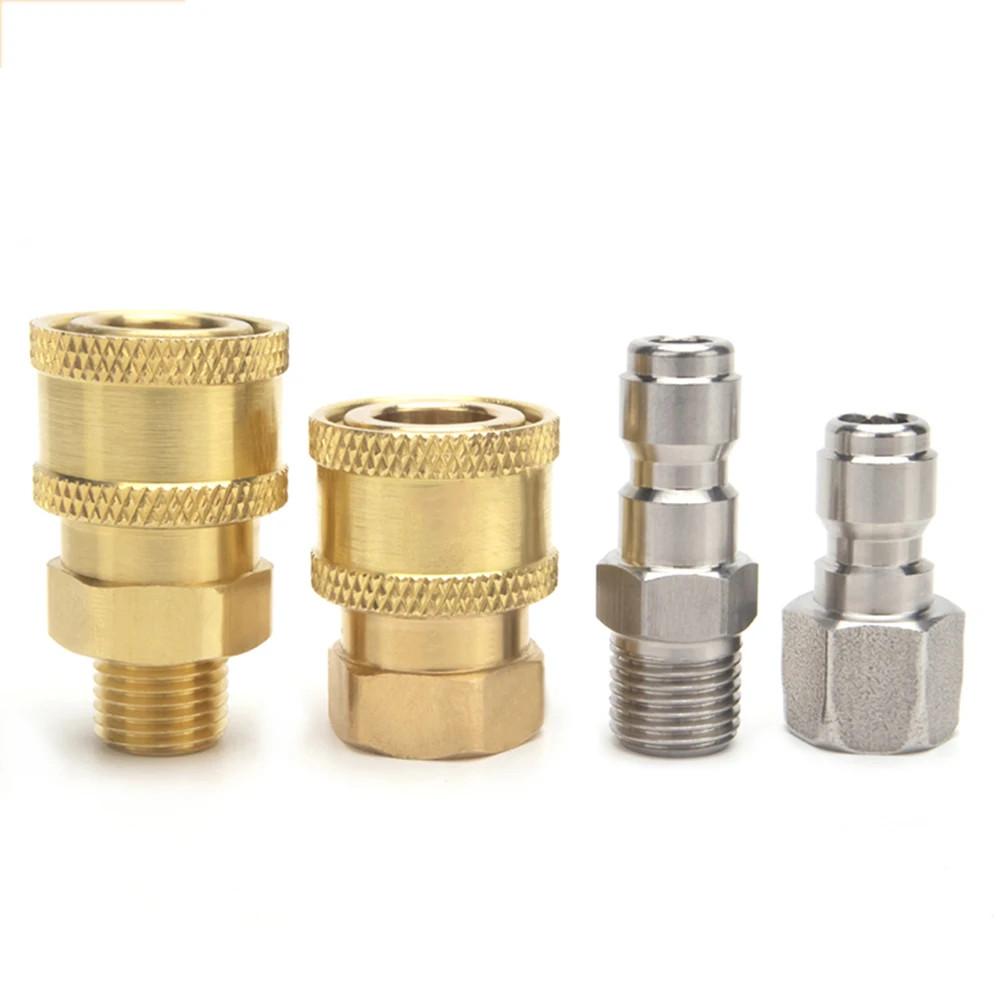 1Pc 1/4 Inch Male Fitting Quick Release Adapter Pressure Washer Connector Coupli