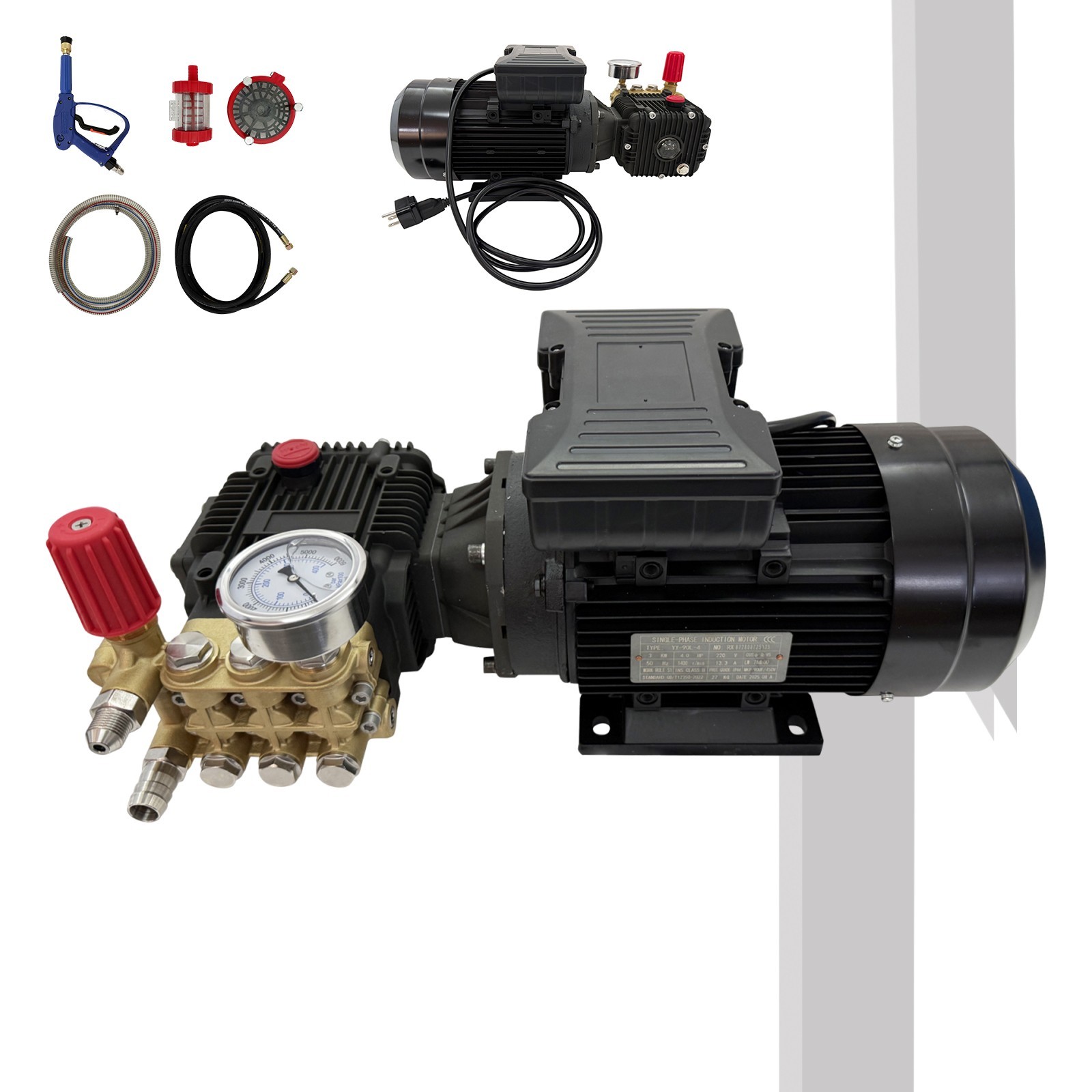 220V High Pressure Car Washing Machine Fully Auto Cleaning Pump 13-15L/MIN