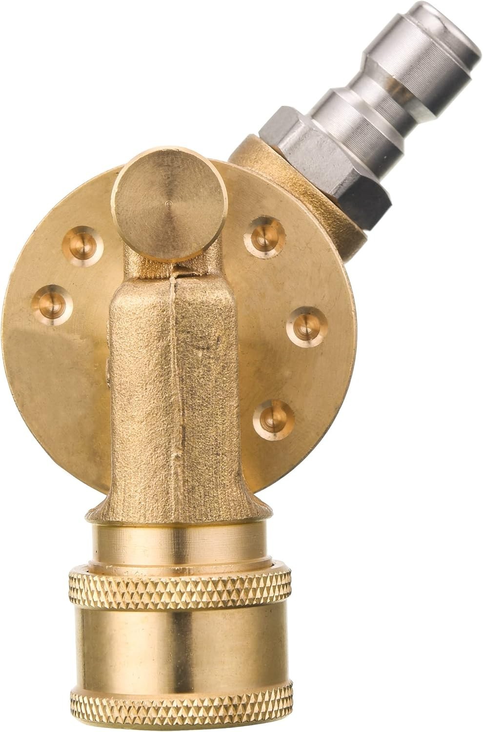 Pivoting Pressure Washer Coupler – 1/4″ Quick Connect Gutter Cleaner, 7 Angles