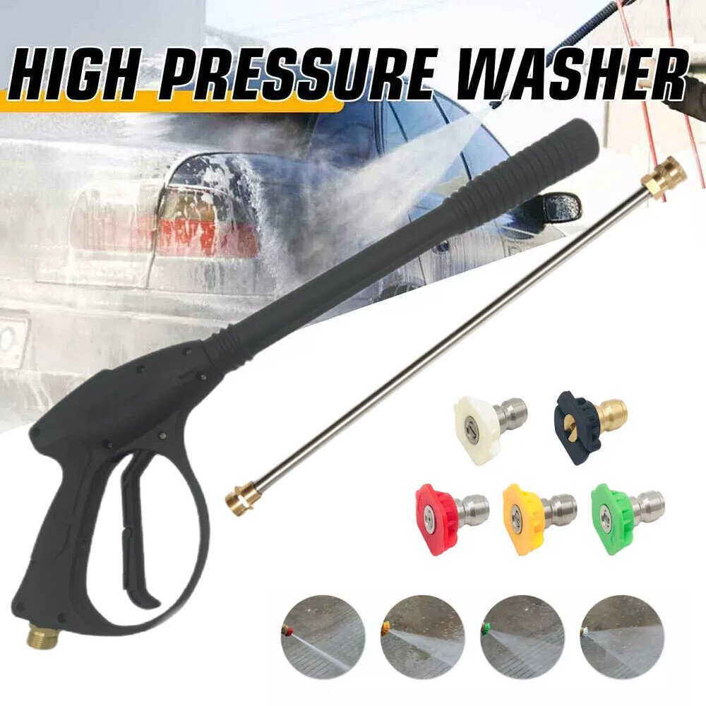 3000 PSI High Pressure Car Power Washer Spray Gun Wand Lance Nozzle Hose Kit M22