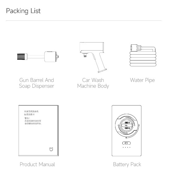 Xiaomi Mijia Wireless Car Washer Gun 2.4 MPa High Pressure
