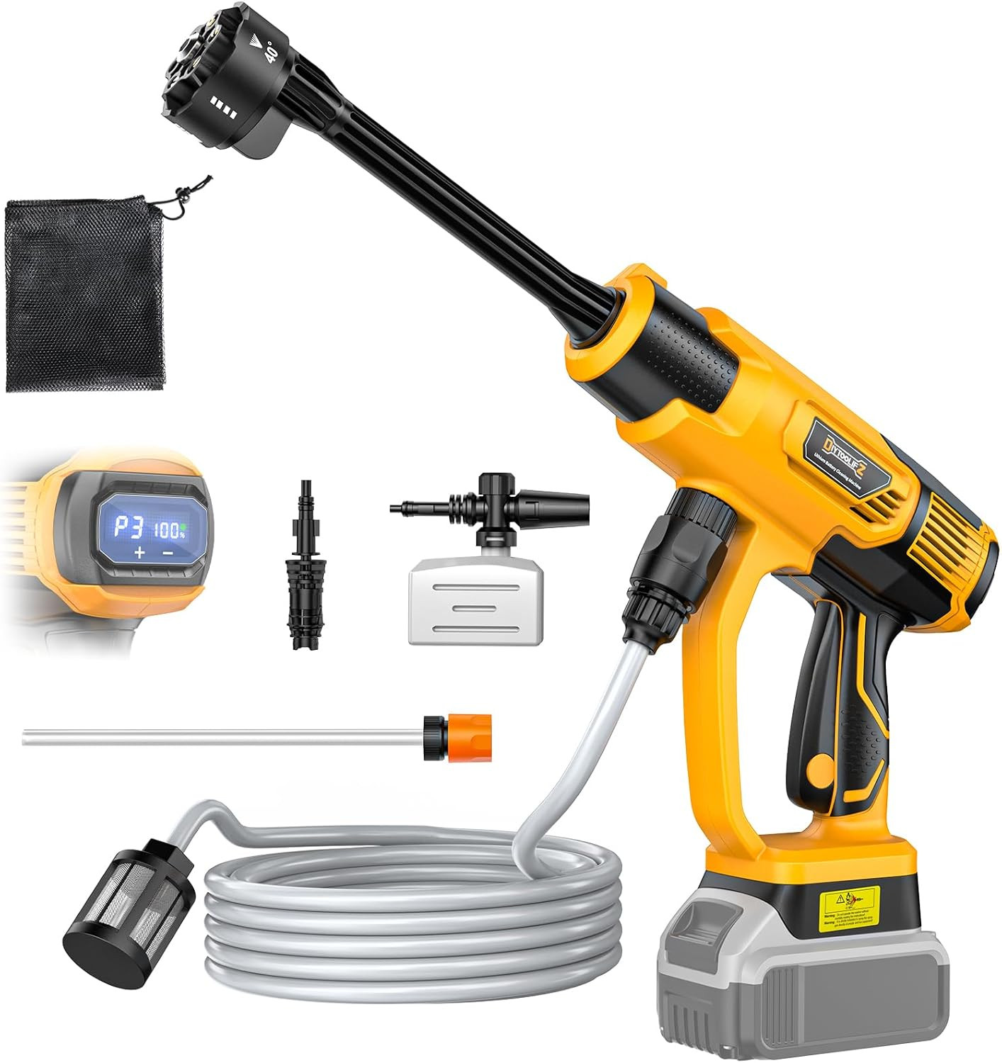 Cordless Pressure Washer Compatible with Dewalt 20V Battery, 800PSI Ultra-Light