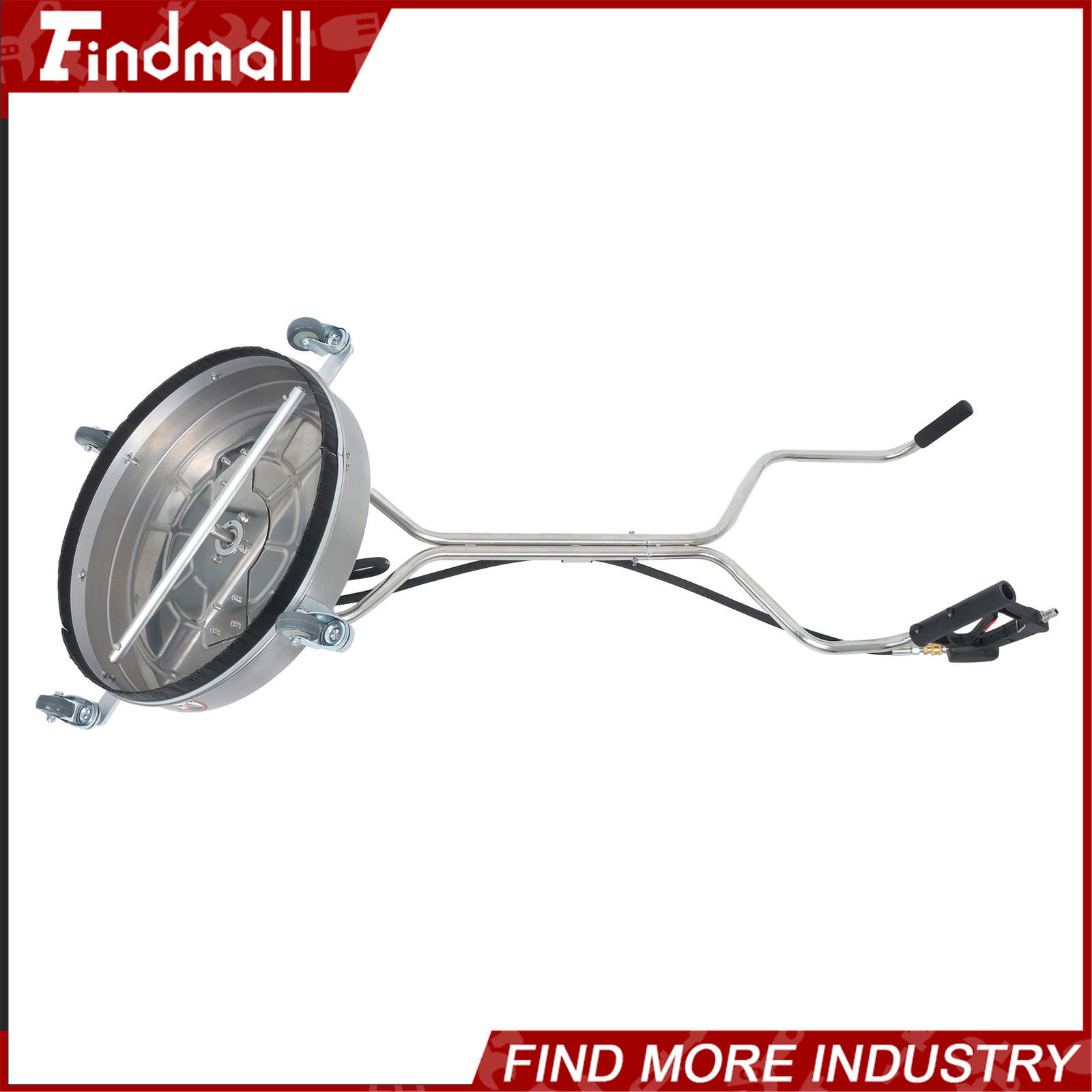 Findmall 24″ Pressure Washer Surface Cleaner w/ Handles & Wheels Quick Connect