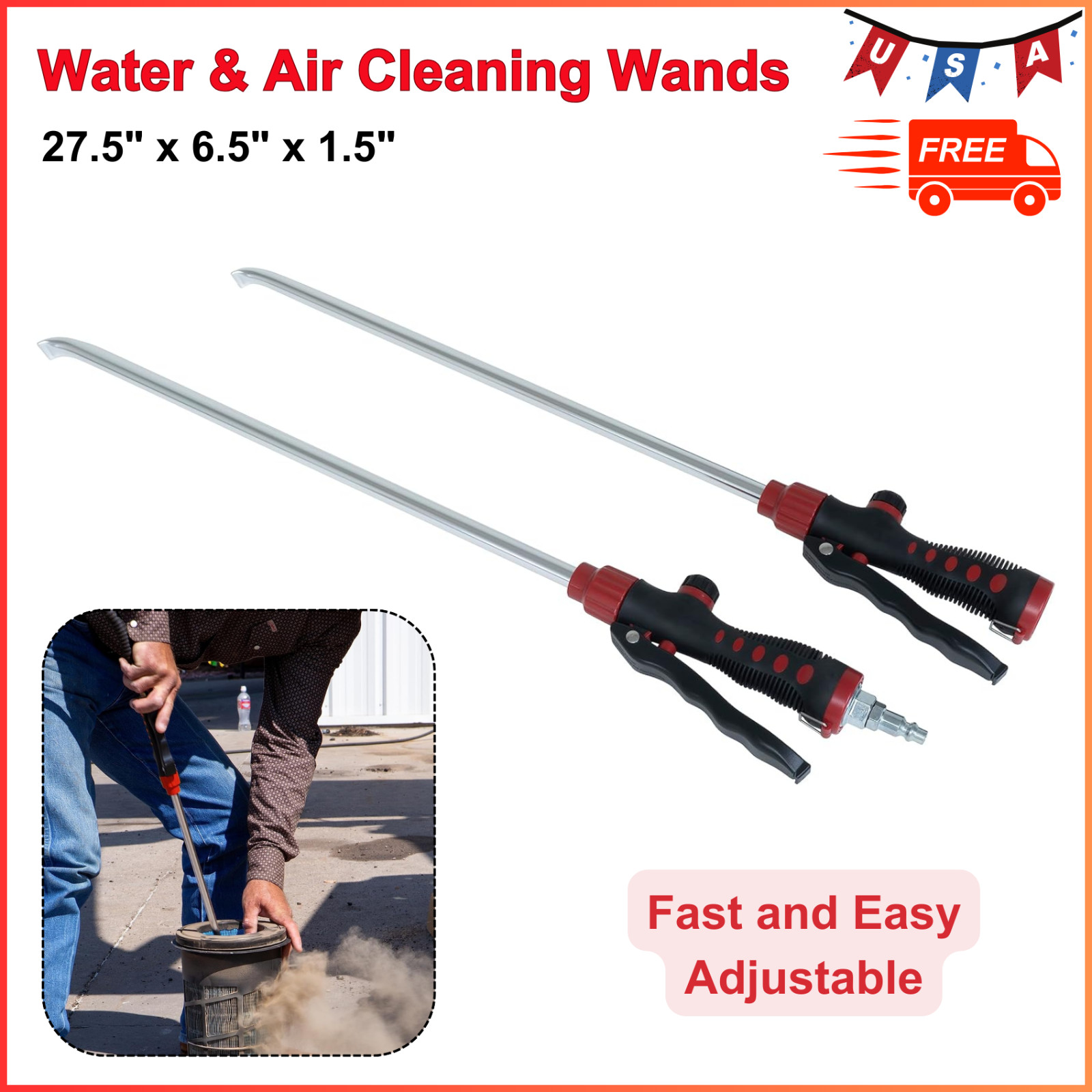 Lisle 88500 – Radiator Genie – Air/Water Cleaning Wand, Fast & Easy Adjustable