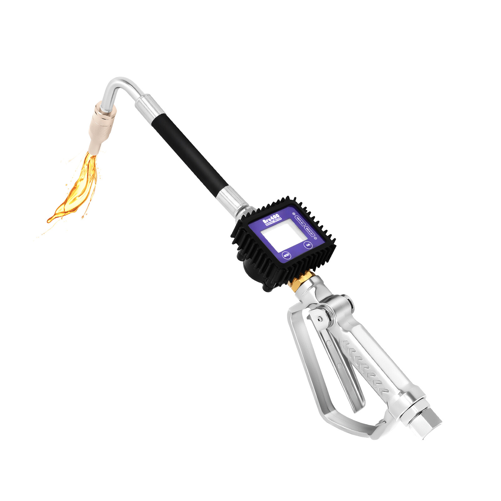 Digital Oil Control Valve Meter Nozzle Pneumatic Oil Gun with 1/2in NPT Inlet