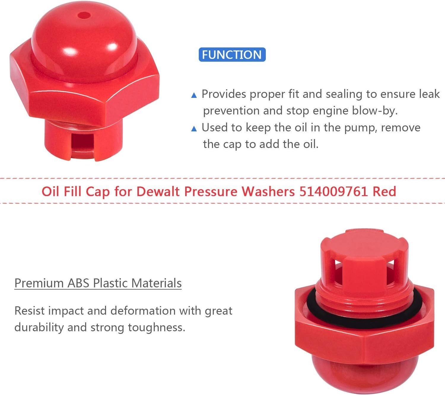 514009761 547961 Oil Fill Cap with O-Ring Seal for Cat Pumps Pressure Washer …