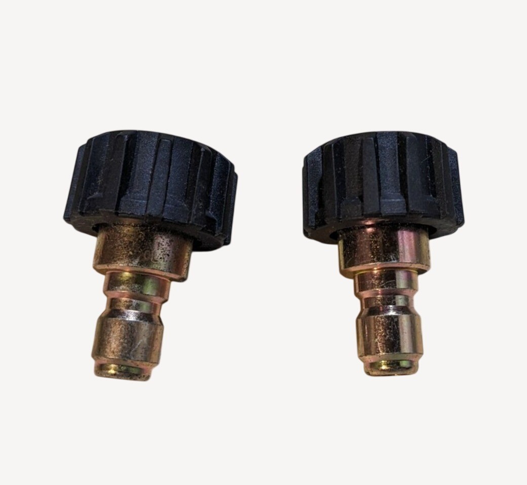 Pressure Washer M22 14mm Female To 3/8-Inch Brass Quick Connect Plug Adapter 2pk
