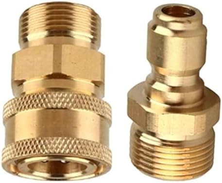 Pressure Washer Adapter Set,M22-15mm Male Thread Fitting, 3/8″ Quick Connect kit