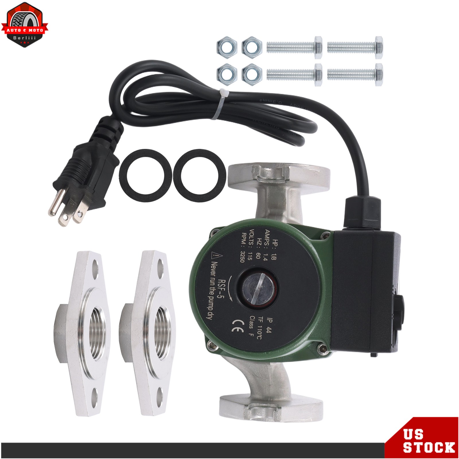 009-SF5 1/8hp Flanged High Velocity Cartridge Circulator 10GPM Circulator Pump