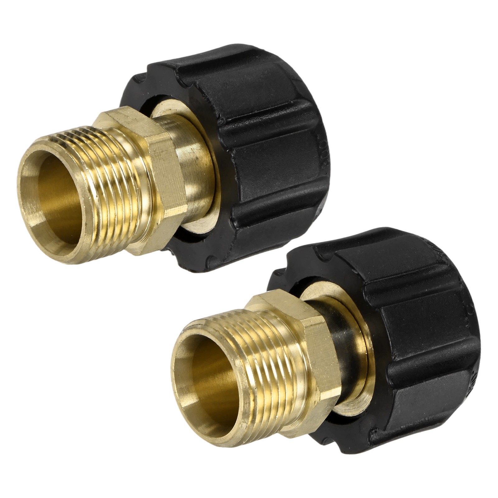 2-Pack M22 14mm & 15mm Female to M22 15mm Male Thread Pressure Washer Fittings