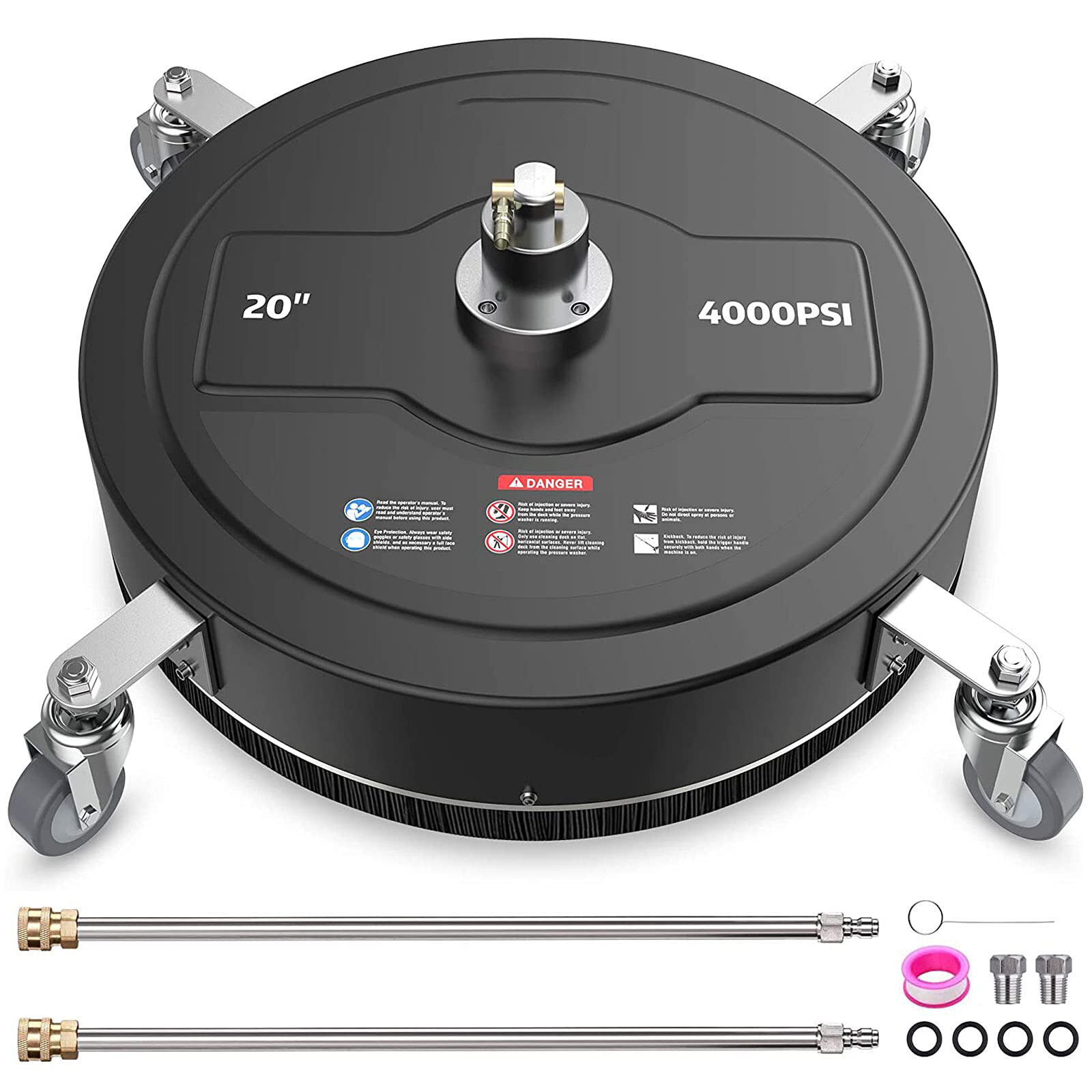 15/15.8/18’’ Pressure Washer Surface Cleaner 4000 PSI with 1/4 Quick Connector